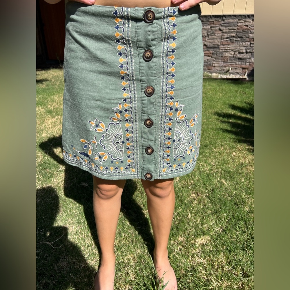 Embroidered Mini Skirt (Medium)